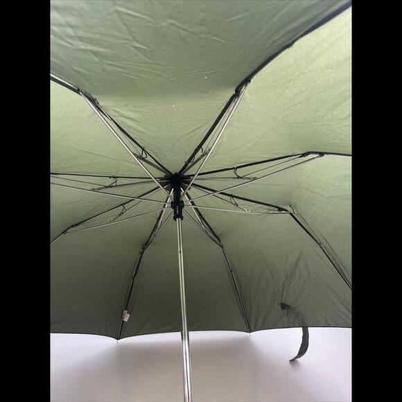 Vintage Harrods Green Tote Umbrella Wooden Doorman Handle No Cover - Picture 6 of 9